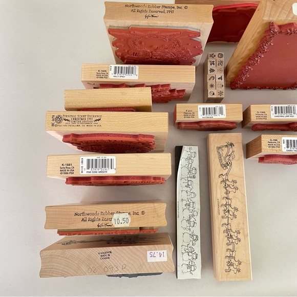 PSX Northwoods Magenta & Others Christmas Holiday Rubber Stamp Lot Winter Scene - Picture 13 of 13